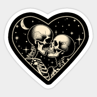 The Lovers Skeleton Lovers Valentine's Day Couple Matching Sticker